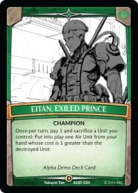 Eitan, Exiled Prince - Alpha Demo Intro Decks - Argent Saga TCG card
