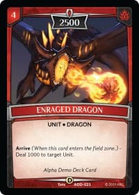 Enraged Dragon - Alpha Demo Intro Decks - Argent Saga TCG card