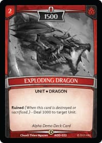 Exploding Dragon - Alpha Demo Intro Decks - Argent Saga TCG card