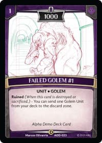 Failed Golem #1 - Alpha Demo Intro Decks - Argent Saga TCG card