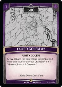 Failed Golem #2 - Alpha Demo Intro Decks - Argent Saga TCG card