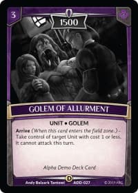 Golem of Allurement - Alpha Demo Intro Decks - Argent Saga TCG card