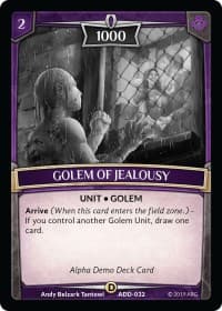 Golem of Jealousy - Alpha Demo Intro Decks - Argent Saga TCG card