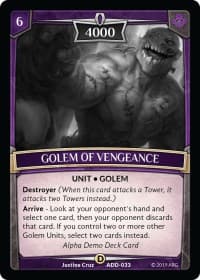 Golem of Vengeance - Alpha Demo Intro Decks - Argent Saga TCG card