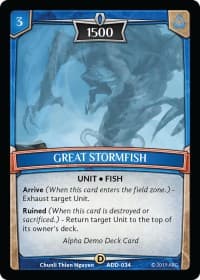 Great Stormfish - Alpha Demo Intro Decks - Argent Saga TCG card