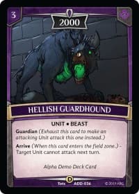 Hellish Guardhound - Alpha Demo Intro Decks - Argent Saga TCG card