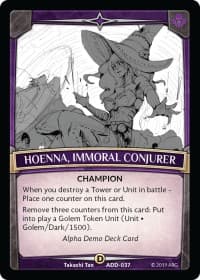 Hoenna, Immoral Conjurer - Alpha Demo Intro Decks - Argent Saga TCG card