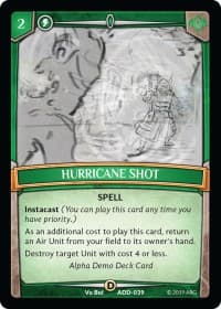 Hurricane Shot - Alpha Demo Intro Decks - Argent Saga TCG card