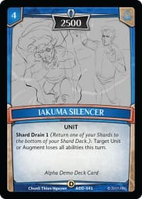 Iakuma Silencer - Alpha Demo Intro Decks - Argent Saga TCG card