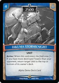 Iakuma Stormknight - Alpha Demo Intro Decks - Argent Saga TCG card