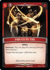 Imbued by Fire - Alpha Demo Intro Decks - Argent Saga TCG card