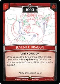 Juvenile Dragon - Alpha Demo Intro Decks - Argent Saga TCG card