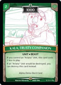Kala, Trusty Companion - Alpha Demo Intro Decks - Argent Saga TCG card