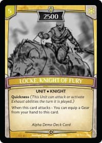 Locke, Knight of Fury - Alpha Demo Intro Decks - Argent Saga TCG card