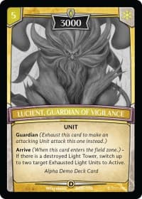 Lucient, Guardian of Vigilance - Alpha Demo Intro Decks - Argent Saga TCG card