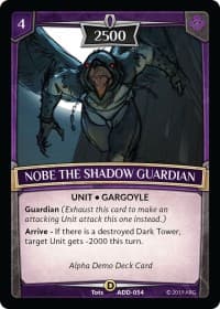 Nobe the Shadow Guardian - Alpha Demo Intro Decks - Argent Saga TCG card