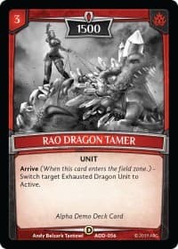 Rao Dragon Tamer - Alpha Demo Intro Decks - Argent Saga TCG card