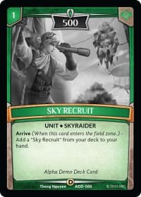 Sky Recruit - Alpha Demo Intro Decks - Argent Saga TCG card