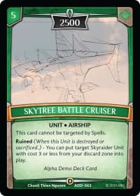Skytree Battle Cruiser - Alpha Demo Intro Decks - Argent Saga TCG card