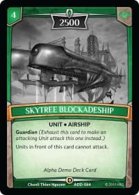 Skytree Blockadeship - Alpha Demo Intro Decks - Argent Saga TCG card