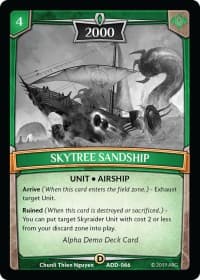 Skytree Sandship - Alpha Demo Intro Decks - Argent Saga TCG card