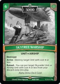 Skytree Warship - Alpha Demo Intro Decks - Argent Saga TCG card