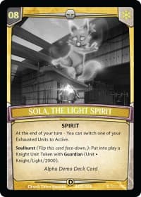 Sola, the Light Spirit - Alpha Demo Intro Decks - Argent Saga TCG card
