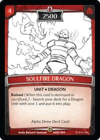 Soulfire Dragon - Alpha Demo Intro Decks - Argent Saga TCG card