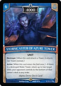 Stormcaster of Azure Tower - Alpha Demo Intro Decks - Argent Saga TCG card