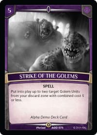 Strike of the Golems - Alpha Demo Intro Decks - Argent Saga TCG card