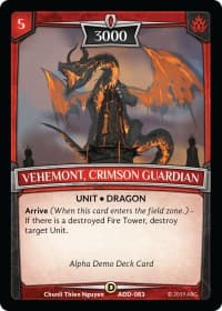 Vehemont, Crimson Guardian - Alpha Demo Intro Decks - Argent Saga TCG card