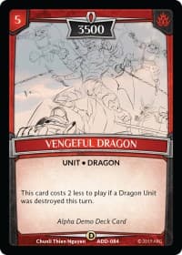 Vengeful Dragon - Alpha Demo Intro Decks - Argent Saga TCG card