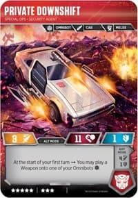 Private Downshift - Special Ops Security Agent - Transformers Promos - Transformers TCG card