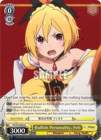 Bullish Personality, Felt - Re:ZERO Vol.2 - Weiss Schwarz card