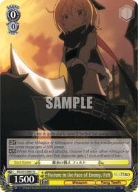 Posture in the Face of Enemy, Felt - Re:ZERO Vol.2 - Weiss Schwarz card