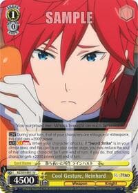 Cool Gesture, Reinhard - Re:ZERO Vol.2 - Weiss Schwarz card