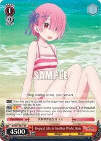 Tropical Life in Another World, Ram - Re:ZERO Vol.2 - Weiss Schwarz card