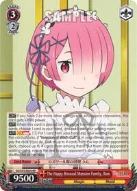 The Happy Roswaal Mansion Family, Ram - Re:ZERO Vol.2 - Weiss Schwarz card