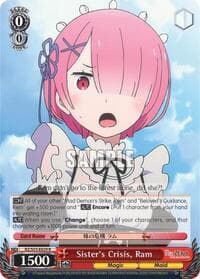 Sister's Crisis, Ram - Re:ZERO Vol.2 - Weiss Schwarz card