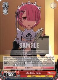 Studies, Ram - Re:ZERO Vol.2 - Weiss Schwarz card
