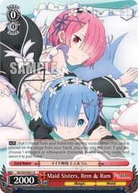 Maid Sisters, Rem & Ram - Re:ZERO Vol.2 - Weiss Schwarz card