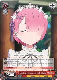 Look of Amazement, Ram - Re:ZERO Vol.2 - Weiss Schwarz card
