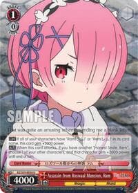 Assassin from Roswaal Mansion, Ram - Re:ZERO Vol.2 - Weiss Schwarz card