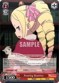 Pouting Beatrice - Re:ZERO Vol.2 - Weiss Schwarz card
