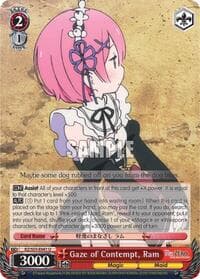 Gaze of Contempt, Ram - Re:ZERO Vol.2 - Weiss Schwarz card