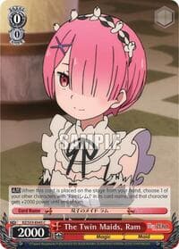 The Twin Maids, Ram - Re:ZERO Vol.2 - Weiss Schwarz card