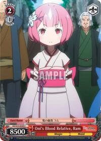 Oni's Blood Relative, Ram - Re:ZERO Vol.2 - Weiss Schwarz card