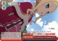 Pronouncement of Remaining Life - Re:ZERO Vol.2 - Weiss Schwarz card