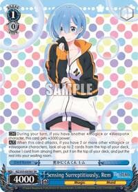 Sensing Surreptitiously, Rem (SR) - Re:ZERO Vol.2 - Weiss Schwarz card