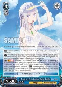 Tropical Life in Another World, Emilia - Re:ZERO Vol.2 - Weiss Schwarz card